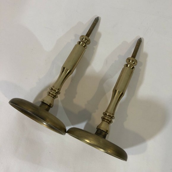 2 - Henlo Decorator Brass Curtain Holdbacks Floral Bouquet - Picture 4 of 11